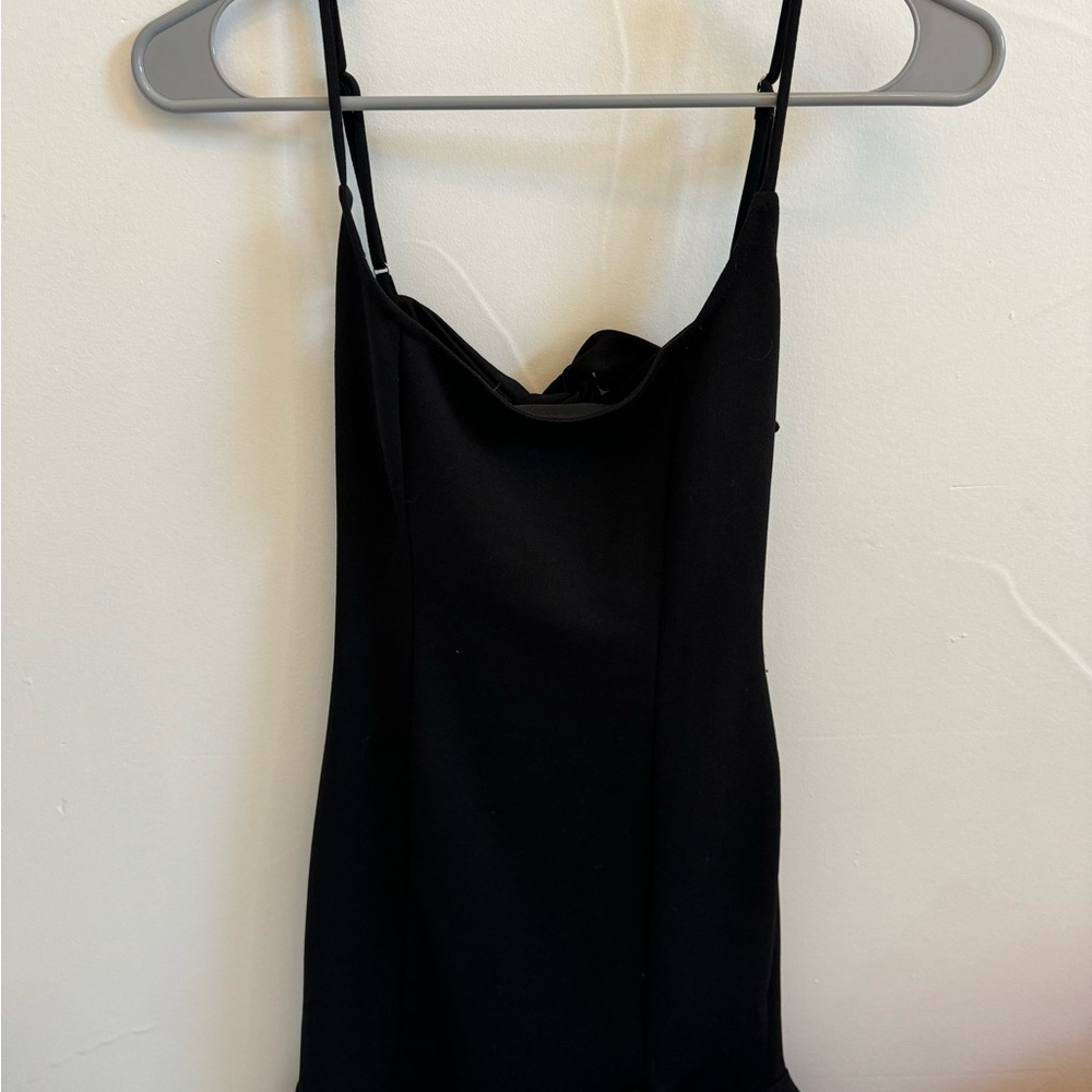 black tie mini dress